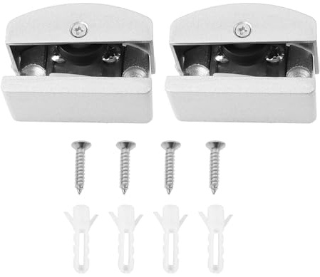 OTOTEC 2 Pièces Rail Inférieur de Porte de Douche en Acier Inoxydable 5 X 2,4 X 2,5 Cm pour Verre de 5 à 14 Mm d'épaisseur
