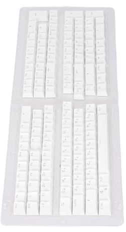 Haofy Mattes Termina Las Tapas del Teclado del Teclado Ruso con 132 Botones, Compatibles con Varios Mecánicos, Instalación Fácil para Trabajadores de Oficina (White)