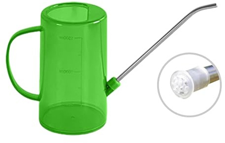 Annaffiatoio a becco lungo, capacità 1,5 l, con comoda impugnatura e facile controllo, design trasparente, accessori da giardinaggio con beccuccio lungo