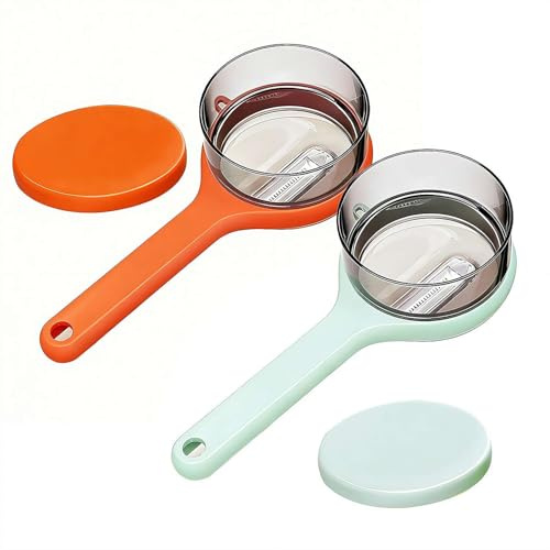 Pelaverdure con contenitore, pelapatate senza sporchi, con custodia, lama in acciaio inox per patate, carote, mele, facile da pulire, manico ergonomico, arancione/verde