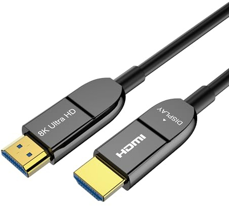 Anehmeta 8K Glasfaser HDMI Kabel 3Meter, Langes aktives HDMI 2.1 Kabel 48Gbps Ultra High Speed 8K@60Hz 4K@120Hz HDR10 eARC 3D HDCP 2.3 Kompatibel mit Laptop, Monitor, PS5, PS4, Xbox, HDTV
