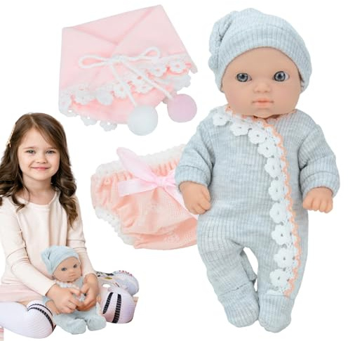 dowuiii Kinderpuppen - Anziehspielzeug Mit Kleidern Für Puppen | Realistische Kinderpuppen | Geeignet Für Kinder, Und Mädchen Für Rollenspiel, Geburtstag, Kinderzimmer, Zuhause Und