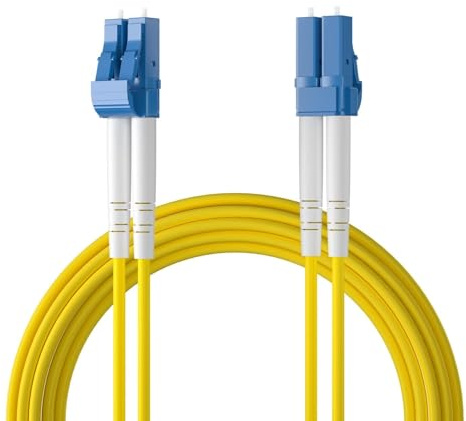 Ipolex LC to LC Fiber Patch Cable Modo único, 1G/10Gb OS2 cable de fibra óptica, Dúplex 9/125μm cable fibra óptica Internet, Jumper fibra óptica LSZH para SMF SFP/SFP+ Transceiver, 1 metros, 1-Pack.