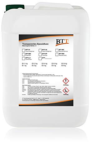 BTT-VA transparente 2K Epoxidharz Bodenversiegelung für Bodenbeschichtung im Außenbereich (bis zu 12m²) Topcoat Kratzerschutz Gießharz Bodenharz Versiegelung
