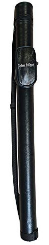 John West Billard Queue Köcher Tasche Schwarz + Zubehörtasche & Tragegurt