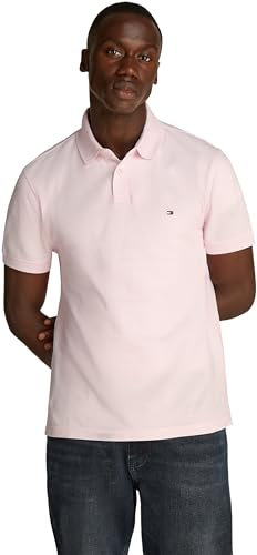 Tommy Hilfiger Men’s Short Sleeve 1985 Regular Fit Polo Shirt, Pink (Light Pink), XL