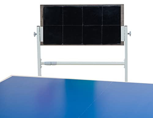 Bordtennis återboundbräda Professionell Bordtennis Rebound Board För Pingisbord, Bärbara Kompakt Pingis Returbräda Baffel, Lätt Att Installera (Color : Black, Size : With 8 Rubbers)