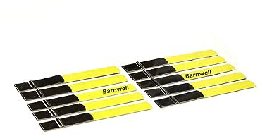 Barnwell Paquete de 10 Reglas, Herramientas Albañil, Ramitas de Metal de Acero para Mantener el Ladrillo de la Línea Recta del Bloque de Construcción