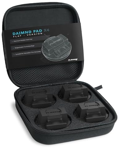 PLANGER® - Daimnd Pad Flat x4 - Rubber Jack Pad for Mercedes Benz Trolley Jack, Vehicle Lift and Axle Stand - Protects Your Car, SUV