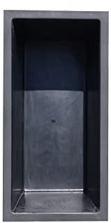 Wacredo GFK Rechteckbecken (Schwarz) 140 x 70 x 60cm Kneippbecken Teichbecken Wasserspielbecken architektonisches Wasserbecken für Wasserspiel Glasfaser (Schwarz)