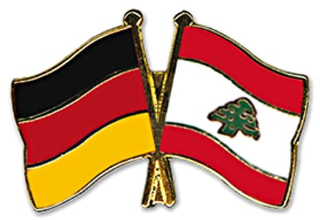 Freundschaftspin pins Deutschland-Libanon Flagge Fahne Anstecker Button Metall NEU