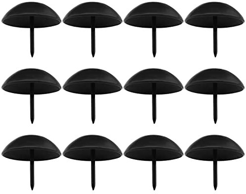 EMSea 12Pcs Tappezzeria Chiodo Mobili Chiodi Spille Antico Nero Divano Chiodi Accessori Per La Casa per Divani Letti Falegnami Pareti 30x25mm