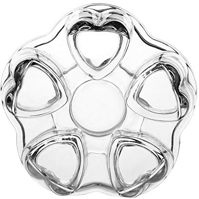 Yangyou Clear Glass Heat-Resisting Heart Shape Teapot' Warmer Heater Base Candle Holder