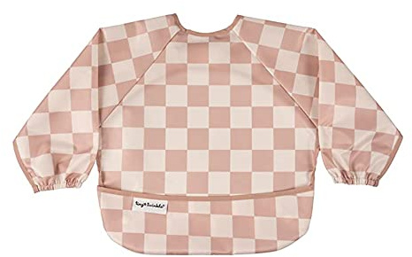 Tiny Twinkle Babero Impermeable Para Bebé, (Cuadros Marrones - 6-24 meses)