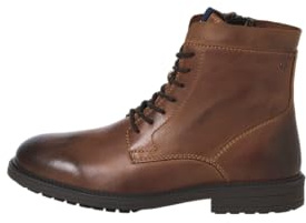 JACK & JONES Homme Leather Boot Jfwdelaney Bottines en Cuir BF, Cognac, 46 EU