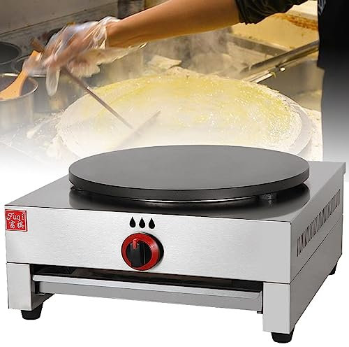 GBHJJ Machine à Crêpe Commerciale, Crêpière Electrique pour Crêpes, Omelette, et Pains Plats, 40cm, Plaque en Fonte Revêtement Téflon