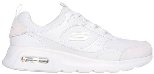 Skechers Skechers Air Court Retro AvenueSKECH-Air Court Cool Avenue, Ribete de Malla de Cuero Blanco, 38 EU