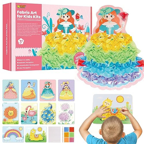 YOTOY Prinzessin Bastelset für Kinder Prinzessin Handmalerei Mädchen Poke Art DIY Toys Kreativsets zum Basteln Spielzeug für 3-8 Jahre Mädchen Junge Geschenk Geburtstag Spielsachen
