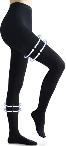 Beister medicinsk kompression strumpbyxor för kvinnor och män, ogenomskinlig stängd tå 20-30 mmHg graderat stöd tight, midja hög kompression cirkulation leggings för åderbråck, ödem, flyg, DVT