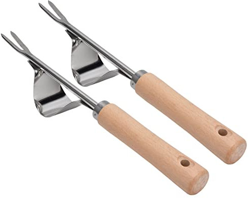 GEERYZHE Garden Manual Weeder, Stainless Steel Strong and Durable Weed Puller Tool Widely Used for Thistles, Dandelions, Crabgrass