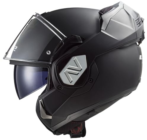 LS2, modularer motorradhelm ADVANT Matt-schwarz UCS + intercom 4X L