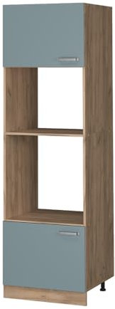 Vicco Mikrowellenschrank R-Line, Blau-Grau, 60 cm