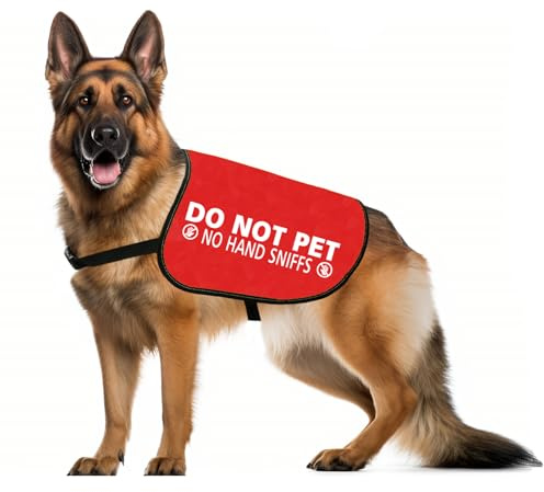 Warnweste für nervöse, ängstliche Hunde, Aufschrift Do Not Pet No Hand Sniffs, Größe L