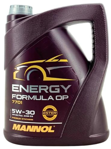 MANNOL 7701 Energy Formula OP 5W-30 Motoröl für Benzin- und Diesel, 5L | Erfüllt GM dexos2, ACEA C3/C2, API SP, für OPEL und GM, Turbolader und Partikelfilter, Katalysatoren, schützt vor LSPI