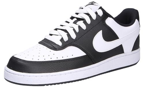 Nike Herren Court Vision Lo Sneaker, Black/White, 47 EU