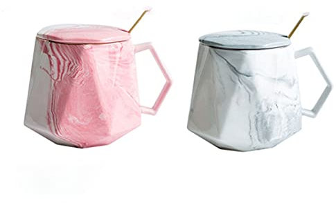 OWOHYG Kaffeetasse prismatisch, Paartasse mit flachem Boden aus Keramik, Leuchtend bunt, Geschenk für die Familie, Porzellantassen für Kaffeetassen