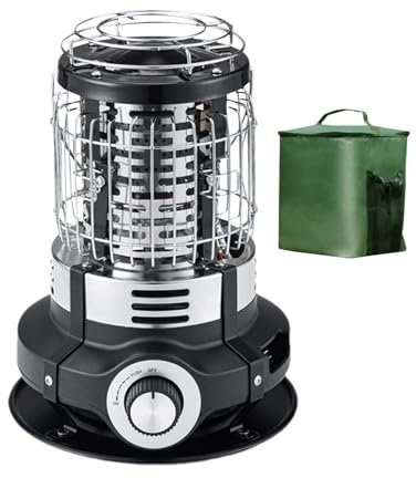 Teksome Chauffages d'extérieur pour terrasse,Chauffages de terrasse pour utilisation extérieure,Chauffages de garage - Réchaud portatif de chauffage de tente de réchauffeur d'espace extérieur de 1500W