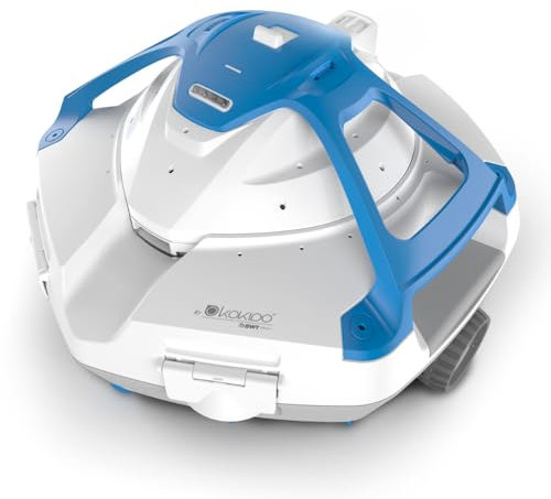 KOKIDO Cordless Robotic Pool Cleaner Robot, 40W Dual Motors Portable Robotic Pool Vacuum for Above In Ground Pool, Self-Parking, Enhanced 1.2gal 3X Debris Capacity, for Pools up to 850 SqFt