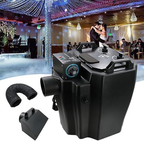 Máquina de Humo con Efecto bajo con Tubo, máquina de Hielo seco, máquina de Niebla Baja, área de Cobertura de Temperatura Ajustable, para Interiores y Exteriores, 6000 W