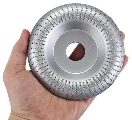 NIHUJALE Meule à Disque 10022 mm en carbure de tungstène meule d'angle en Bois Disque de Sculpture de ponçage Outil Rotatif Disque abrasif for meuleuse d'angle-Polissage Rouge vin(Silver)