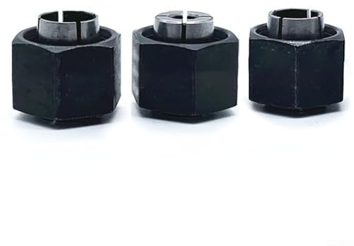 Mandrino per fresa e dado di ricambio per DW6214, DW616 1/4, 1/2, 12 mm, compatibile con 2610906283, 2610906287 (6,35 mm)