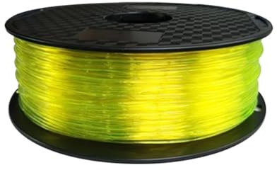 3D Drucker Filament, 1,75 mm flexibles TPU-3D-Druckfilament, keine Blasen, ungiftiges Sublimations-3D-Drucker-Kunststoffmaterial, TPU-Filament, 0,5 kg/0,25 kg(6A Trans-Yellow 500g)