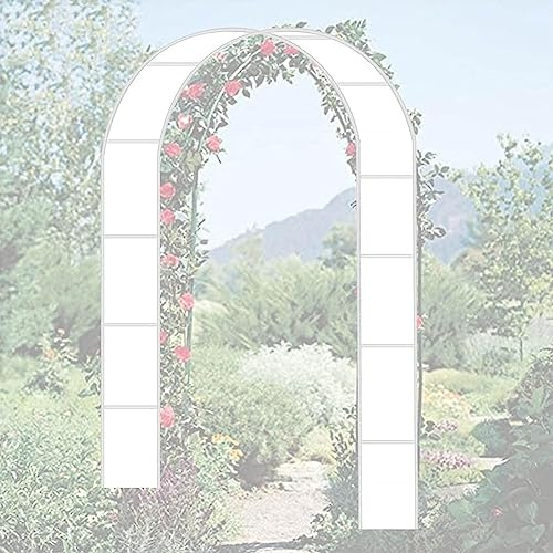 Arche de jardin en métal robuste pour plantes grimpantes – Grande tonnelle de roses avec motif arche noire 2,4 m x 2,2 m Parfait pour la décoration de jardin et le support de fleurs