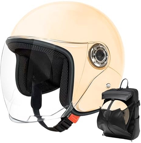 Caschi Motocicletta | Casco Aperto Motociclistico - Equipaggiamento Protettivo Traspirante con Visiera,Per Pendolarismo Avventura all'Aperto Scooter e Sportbike