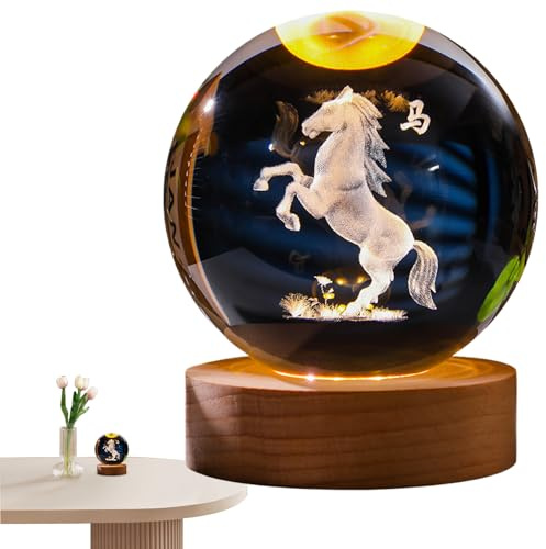 USB-betriebene Kugellampe – beleuchtetes 6,5 x 8,15 cm, Dekoration für Figuren, Stimmungslicht | Cafés, Schlafzimmer, Wohnzimmer, Büros, kleine Freunde, Ehemänner, Väter, I