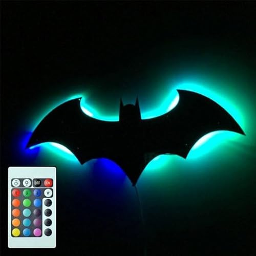 UVOBWXMUC / Nuovo Creativo LED Night Light Lampada Da Parete Decorazione Casa Luci Decorazione Domestica Atmosfera Segnale Luce LED Luminoso Telecomando Luci Due Colori (Modello Pannello Nero, Wired)