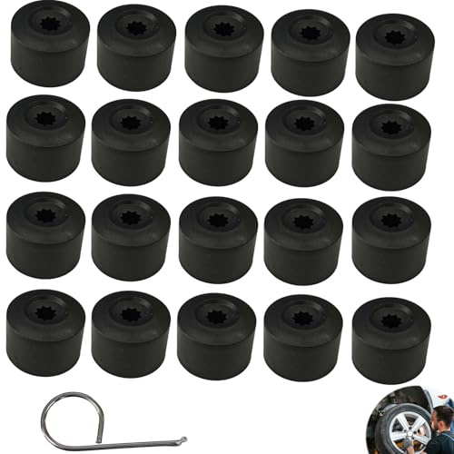 20er Set Diebstahlschutz 17mm Radmutternkappen für Auto, Radschraubenkappen 17mm, Radmutterkappen - Schraubenabdeckung Kompatibel mit Au-di, Sko-da, UV-beständiger Kunststoff Schutz Umweltresisten ﻿