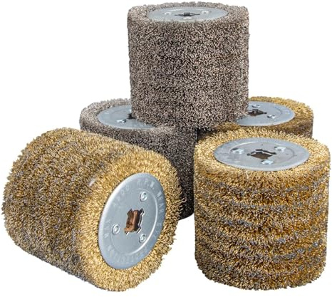 1pc 120*100*19mm Stainless Steel Wire Drum Polishing Wheel Electric Brush for Woodworking Metalworking(Steel,Wire diameter 0.15mm)