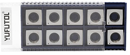 YUFUTOL 10,2 cm Radius Stirnfläche R-100 mm Hartmetall-fräsereinsatz (15 mm Länge x 15 mm Breite x 2,5 mm Dicke) â€“ Eckradius, 10 Stück, passend für Holzdrehmaschinen