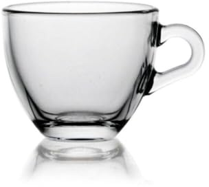Borgonovo Lot de 6 tasses à café en verre 85 ml
