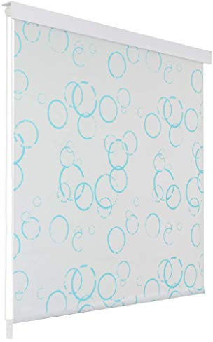yorten Duschrollo 160 x 240 cm Eva Duschvorhang Wasserfest Schnelltrocknend Dusche Rollo Badewannenvorhang mit Blasenmuster