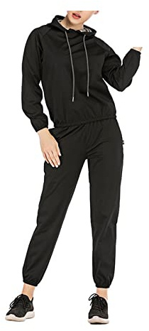 HGYJ Traje de Sauna Profesional para Mujeres/Hombres Traje de pantalón y Camiseta de Manga Larga, Traje de pérdida de Peso de Sudor de Sauna Gimnasio de Boxeo, Suelto cálido,Women,M