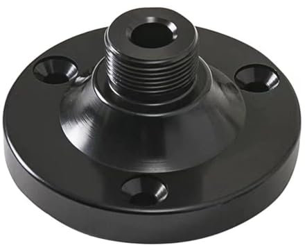 XCHTX Microphone Stand, Black, Compact, Aluminium, 5/8 Thread, Flat Base, Ideal for Various Mounting Devices