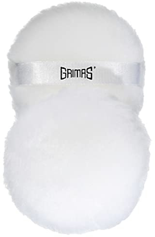 Grimas Profi-Baumwoll-Puderquaste Powder-Puff, 10cm, zum Aufbringen und Verteilen von losem und gepresstem Puder, sehr weich, waschbar