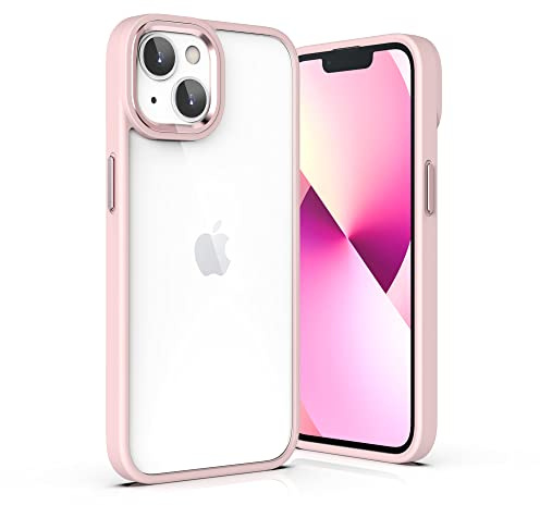 ULAK für iPhone 14 Hülle Transparent 6,1 Zoll - Rosa | [Anti-Gelb] Clear Bunte Schutzhülle Durchsichtig Handyhülle TPU Bumper Klar Stoßfest Case Cover für iPhone 14