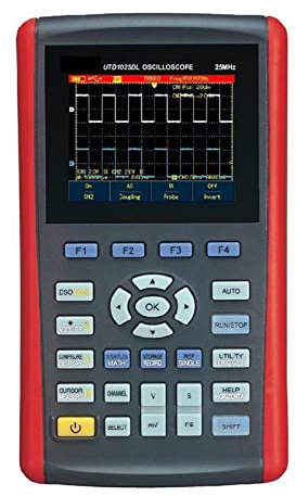 wrtgerht casa Portatile Strumenti per Test Funzionali Oscilloscopio a Memoria Digitale palmare 2 canali 25MHz 250MS/s